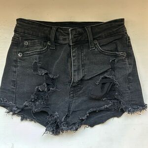 Black Jean Shorts